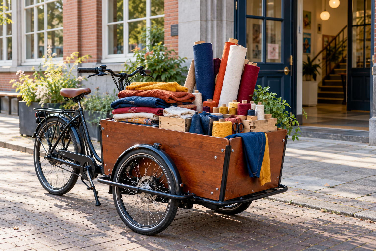 STITCH UP bakfiets met workshopmaterialen